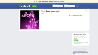 Open opera mini | Facebook
