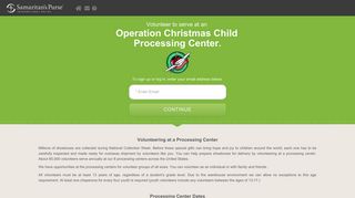 Operation Christmas Child Volunteer Registration