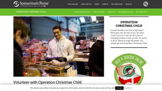 Volunteer with Operation Christmas Child - Samaritan's Purse UK