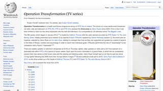 Operation Transformation (TV series) - Wikipedia