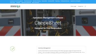 Electronic Check Sheet for Fire, EMS, & Police - Operative IQ