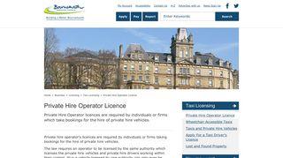 Private Hire Operator Licence - Bournemouth Borough Council