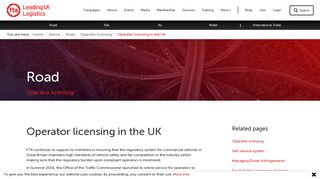 FTA - Operator Licensing In The UK - Road Freight Regulations