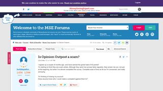 Is Opinion Outpost a scam? - MoneySavingExpert.com Forums