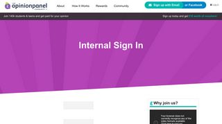 Internal Sign In | The OpinionPanel Community