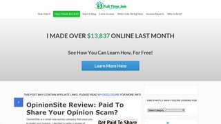 OpinionSite Review: Paid To Share Your Opinion Scam? | Full Time ...