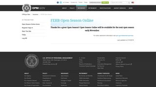 FEHB Open Season Online - OPM