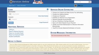 Services Online - OPM