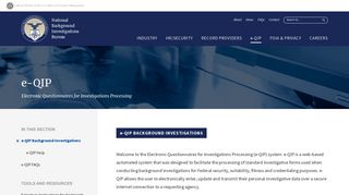 e-QIP - National Background Investigations Bureau - OPM