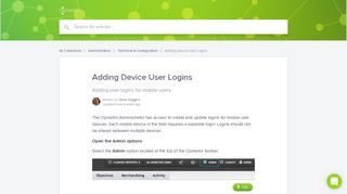 Adding Device User Logins | Opmetrix Help Center