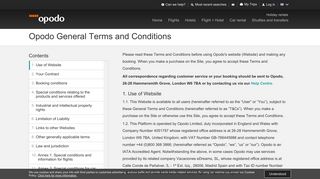 Opodo general terms and conditions