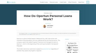 How Do Oportun Personal Loans Work? | LendEDU