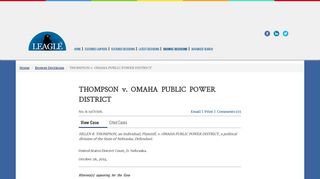 THOMPSON v. OMAHA PUBLIC | No. 8:13CV106. | 20141030c38 ...
