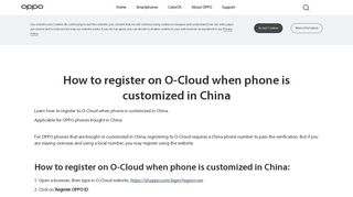 How to register O-Cloud when phone is customized in China | OPPO ...