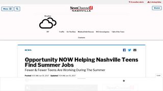 Opportunity NOW Helping Nashville Teens Find Summer Jobs