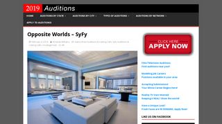 Opposite Worlds - SyFy | - Acting Auditions