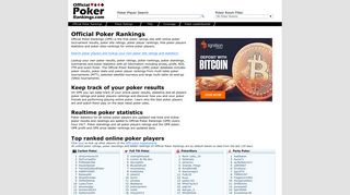 Official Poker Rankings - Poker Site Ratings, Results and Statistics