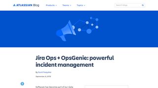 Jira Ops + OpsGenie: powerful incident management - Atlassian Blog