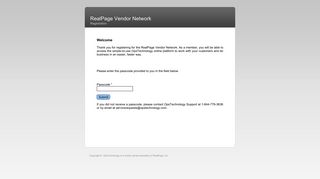 RealPage Vendor Network Sign Up