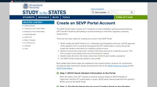 Create an SEVP Portal Account | Study in the States