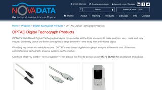 OPTAC Digital Tachograph Products - Novadata