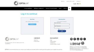 OPTAVIA | My Account | Login (Sign In)