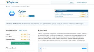 Opteo Reviews and Pricing - 2019 - Capterra