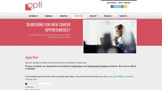 Apply Now! - Opti Staffing