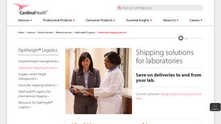 Laboratory shipping services - Cardinal Health