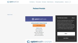 Patient Portals - Optim Orthopedics