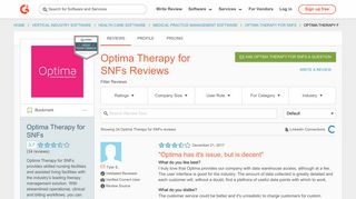 Optima Therapy for SNFs Reviews 2019 | G2 Crowd
