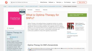 Optima Therapy for SNFs | G2 Crowd