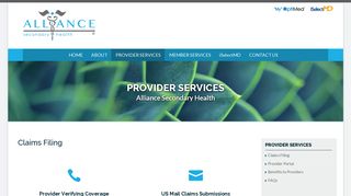 Provider Services - Alliance Secondary Health