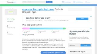 Access rs-production.optimispt.com. Optimis Central Login