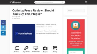 OptimizePress Review 2019: Should You Buy This Plugin? - WPLeaders