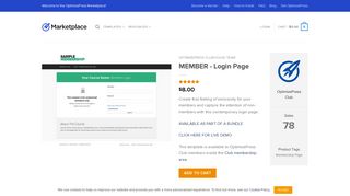 MEMBER - Login Page - OptimizePress Marketplace