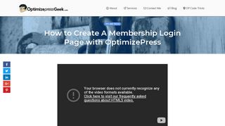 How to Create A Membership Login Page with OptimizePress ...