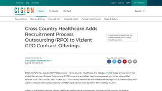 Cross Country Healthcare Adds Recruitment Process Outsourcing ...