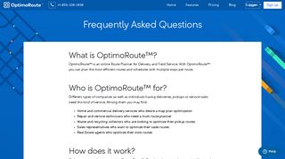 OptimoRoute - Frequently Asked Questions