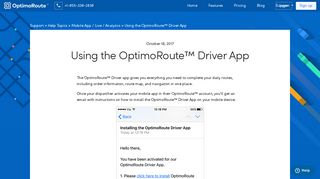 Using the OptimoRoute™ Driver App - OptimoRoute