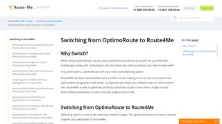 Switching from OptimoRoute to Route4Me - Route4Me Support