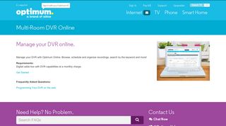 Manage Your Multi-Room DVR Online | Optimum