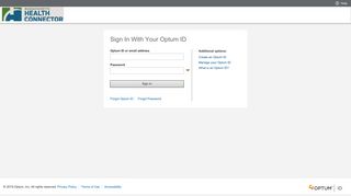 Additional options - Sign In With Your Optum ID - Optum ID