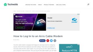 How to Log In to an Arris Cable Modem | Techwalla.com