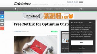 Free Netflix for Optimum Customers - Cablefax