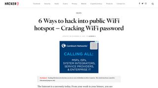 6 Ways to Hack Public Wifi Hotspot - Cracking wifi Password - Hacker9