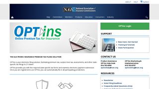 OPTins Online Tax Filing Solution for Insurance