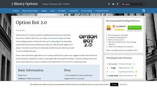 • Option Bot 2.0 Review - Not That Different From The Original Version •