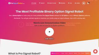PRO SIGNAL ROBOT | The Most Profitable Binary Option Robot