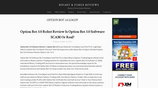 OPTION BOT 3.0 LOGIN Archives - Binary & Forex Reviews